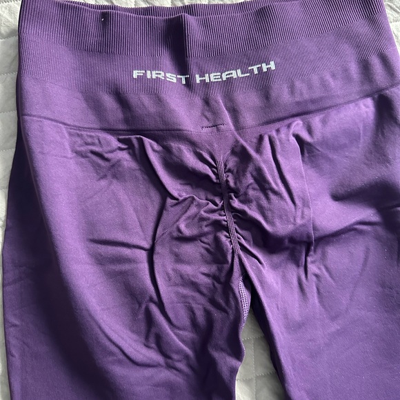 Purple First Health Workout Tights - Picture 2 of 4